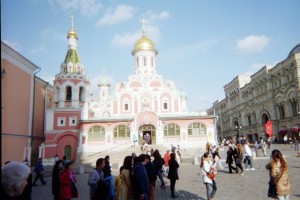 Church Rebuilt in 1990s Outside Red Square Moscow