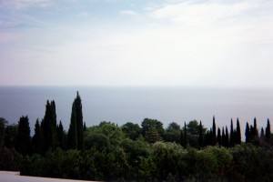 View of Yalta Coastline from Balcony of Libadia Palace